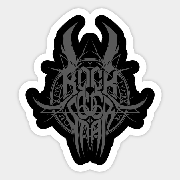 RockStar (gray) Sticker by BlackMetalStar